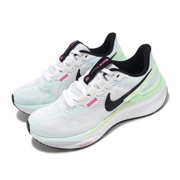 Nike Air Zoom Structure 25 White Pink Green Women Running Shoes DJ7884-105 SZ 8 - Picture 1 of 10